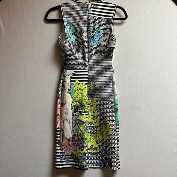 Clover Canyon Enchanted Garden Floral Scuba Bodycon Dress Sz XS - Picture 3 of 12